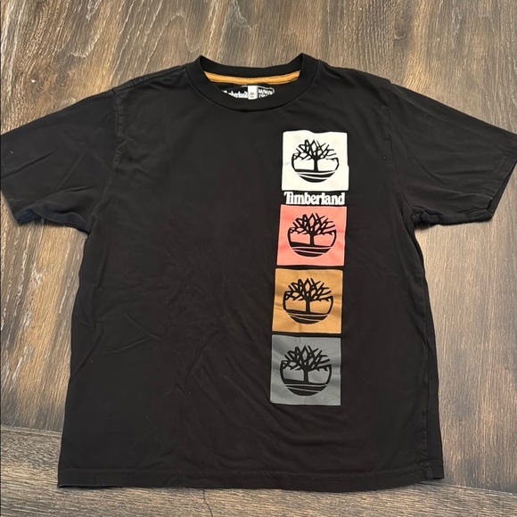 Timberland Other - Timberland Black Short Sleeve Tee with Logo Design Size Medium 10/12 Boys
